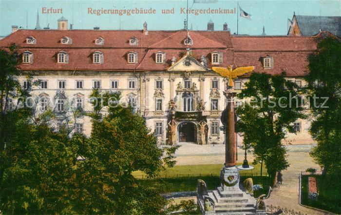 ERFURT  CITY Regierungsgeb?ude und Kriegerdenkmal