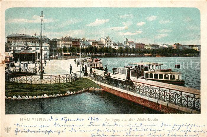 HAMBURG  CITY Anlegeplatz der Alsterboote