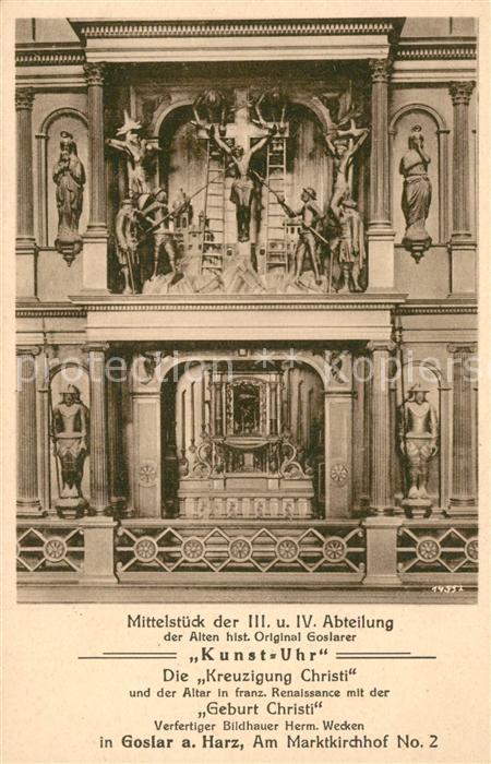 GOSLAR Harz Niedersachsen Kunst-Uhr Mittelst?ck