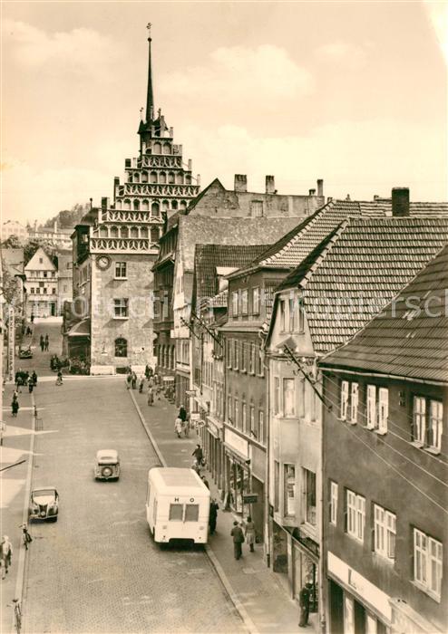 P?ssneck Krautgasse mit Rathaus