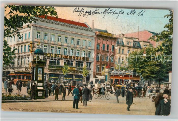 BERLIN CITY Unter den Linden Ecke Friedrichstrasse