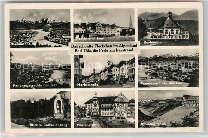 Bad T?lz Alpen Kurhaus Isar Blomberghaus Marienstift Calvarienberg Marktstrasse