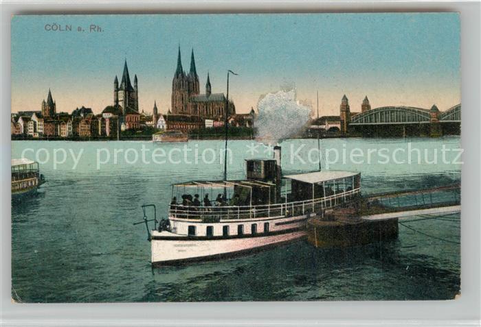 K?ln Rhein Rheinpartie mit Dom