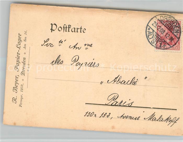 DRESDEN Elbe R. Beyer Papier-Lager