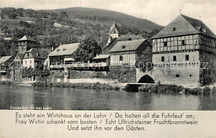 Dausenau Altes Wirtshaus an der Lahn Spruch