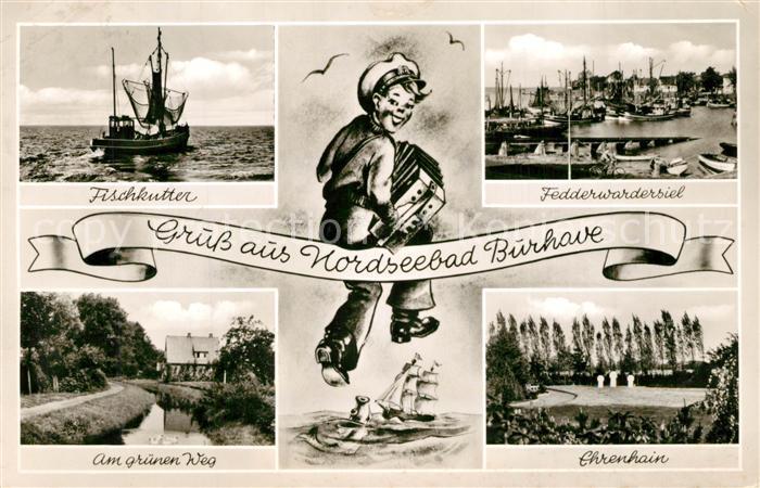 Burhave Fischkutter Fedderwardersiel Ehrenhain Am gruenen Weg