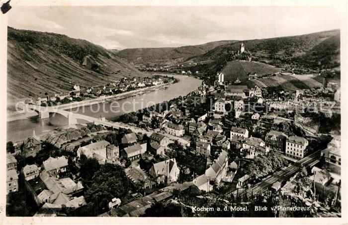 Cochem Mosel Blick vom Pinnerkreuz Panorama