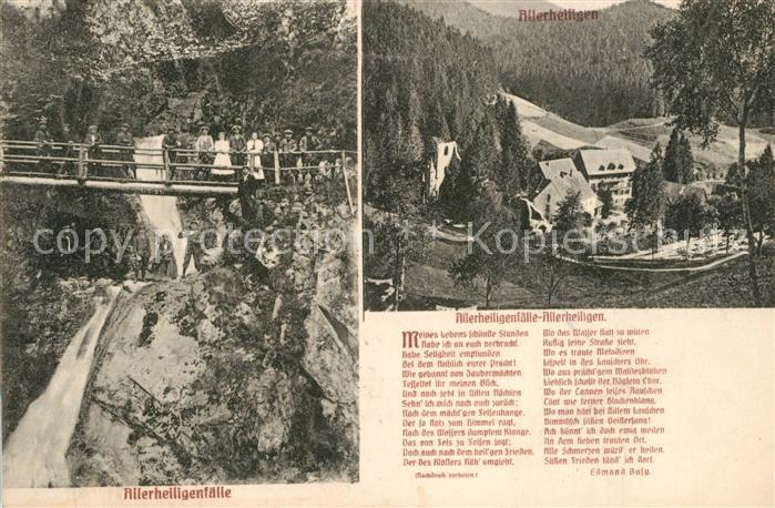 Allerheiligen Oppenau Allerheiligenfaelle Gedicht