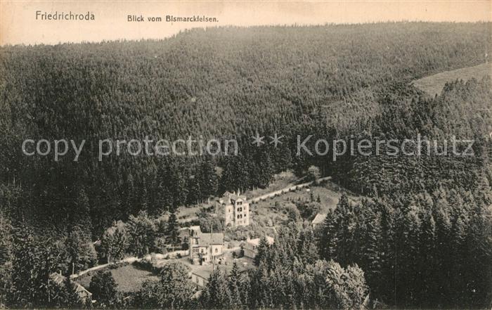 Friedrichroda Blick vom Bismarckfelsen