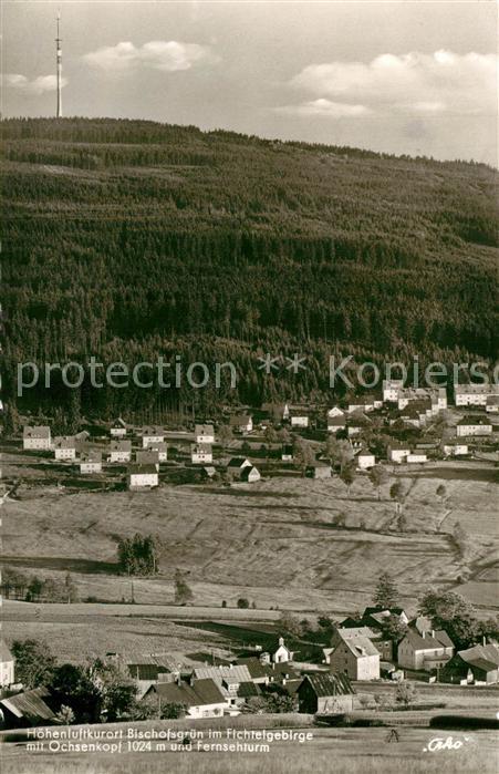 Bischofsgruen Panorama Ochsenkopf Fernsehturm