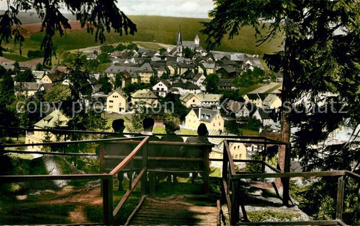 Bischofsgruen Blick vom Huegelfelsen