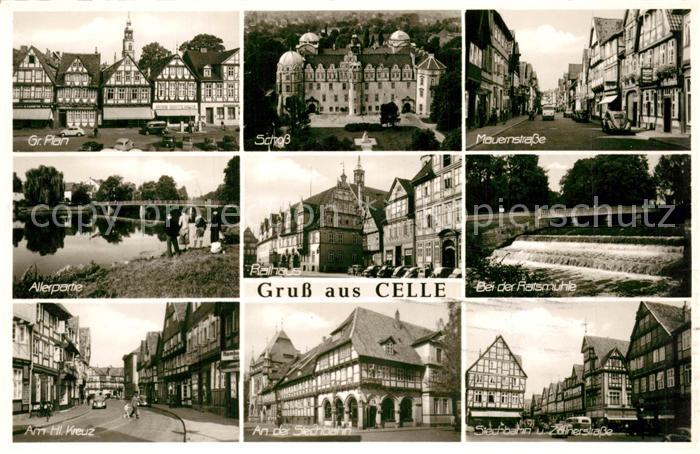 Celle Niedersachsen Schloss Mauernstrasse Allerpartie Am Heiligen Kreuz