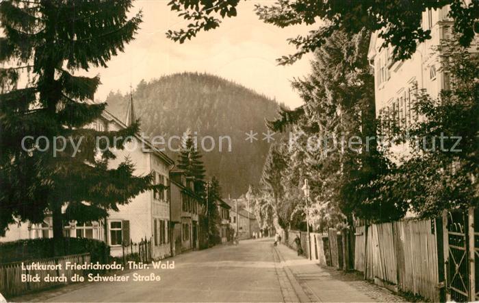 Friedrichroda Blick durch Schweizer Strasse