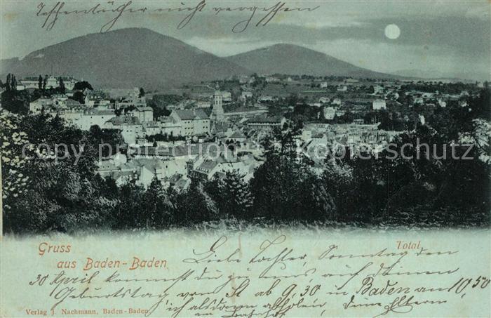 BADEN-BADEN BW Panorama Mondschein