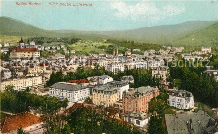 BADEN-BADEN BW Blick gegen Lichtental Stadtpanorama