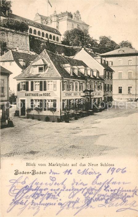 BADEN-BADEN BW Marktplatz Neues Schloss