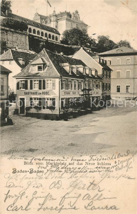 BADEN-BADEN BW Marktplatz neues Schloss