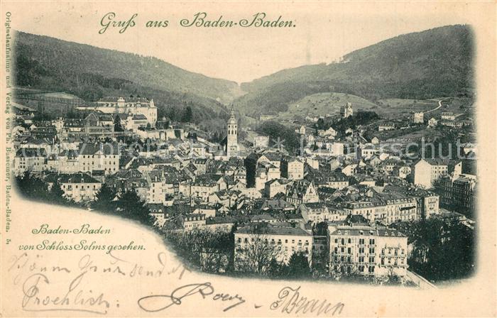 BADEN-BADEN BW Stadtpanorama vom Schloss Solms