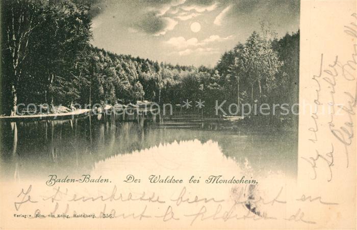 BADEN-BADEN BW Waldsee Mondschein