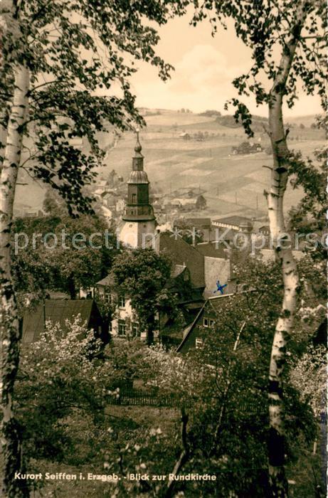 Seiffen Erzgebirge Blick zur Rundkirche