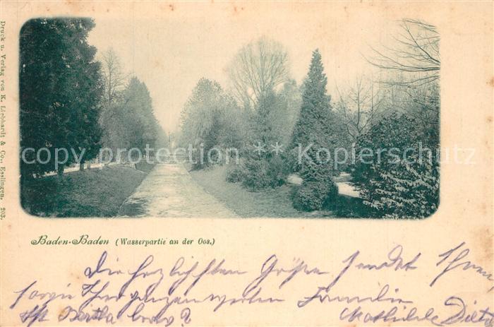 BADEN-BADEN BW Wasserpartie an der Oos