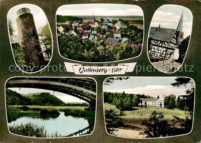 Battenberg Eder Panorama Turm Kirche Weiher