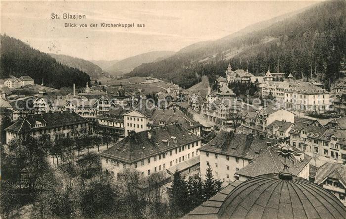 St Blasien Blick von der Kirchenkuppel Stadtpanorama