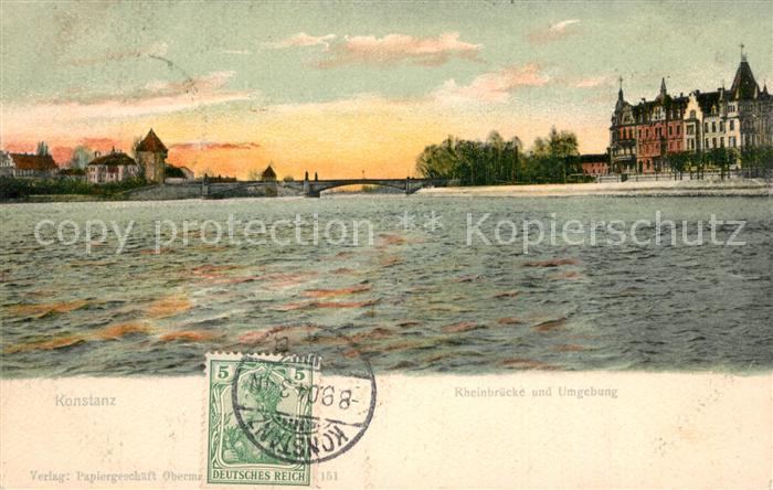 Konstanz Bodensee Rheinbruecke Panorama