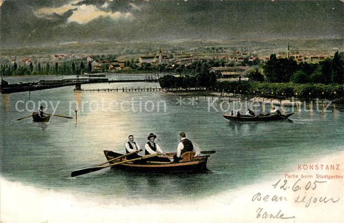 Konstanz Bodensee Partie beim Stadtgarten Gewitterstimmung