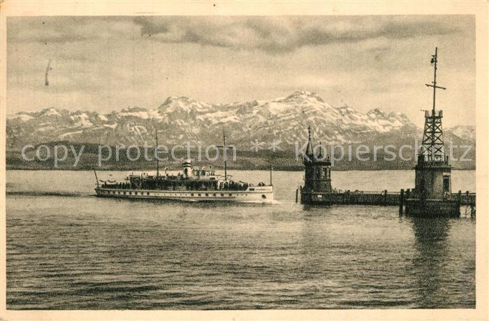 Konstanz Bodensee Hafen Saentisblick