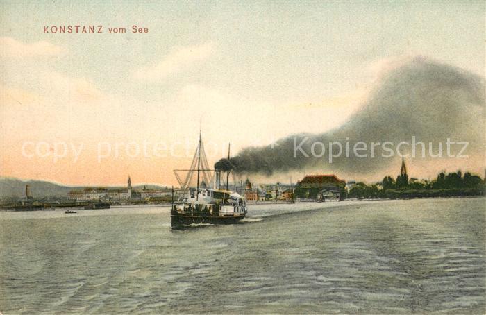 Konstanz Bodensee Panorama vom See