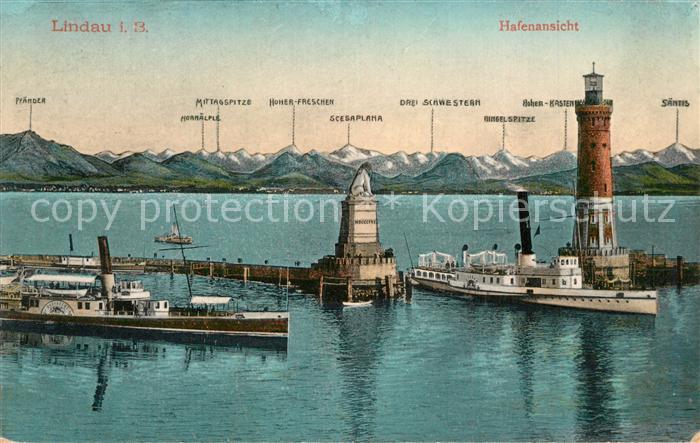 Lindau Bodensee Hafen Leuchtturm