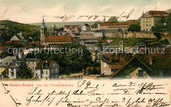 BADEN-BADEN BW Blick von der Friedrichshoehe