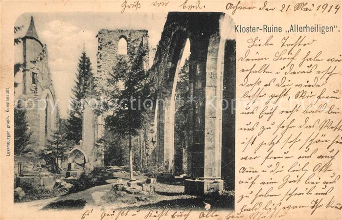 Allerheiligen Oppenau Kloster Ruine