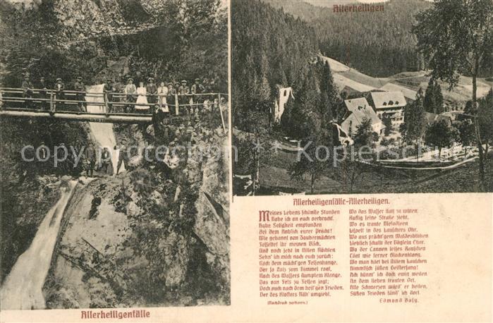 Allerheiligen Oppenau Allerheiligenfaelle Gedicht