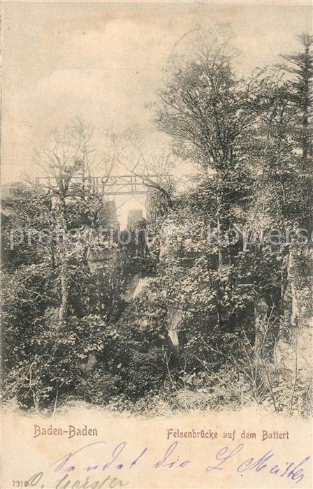 BADEN-BADEN BW Felsenbruecke auf dem Baltert
