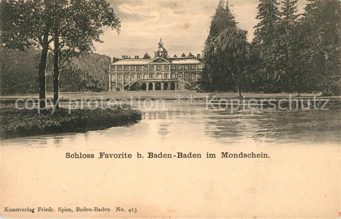 BADEN-BADEN BW Schloss Favorite Mondschein