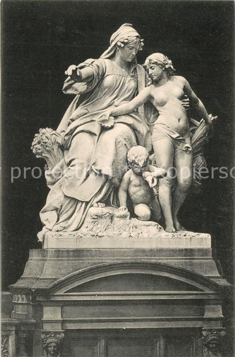 Donaueschingen BW Donauquellgruppe von Adolf Heer Mutter Baar junge Donau