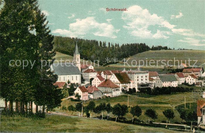 Schoenwald Schwarzwald Panorama Kirche