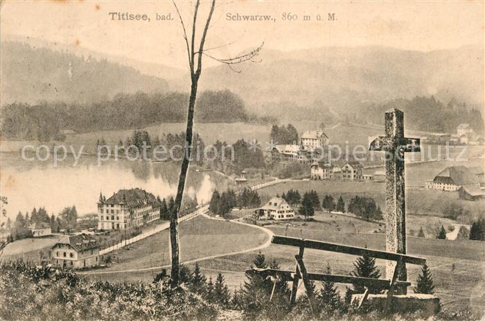 TITISEE Schwarzwald BW Panorama Wegkreuz