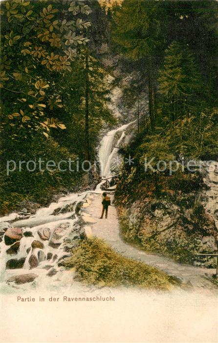 Ravennaschlucht Wanderweg Wanderer