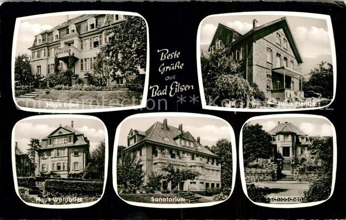 Eilsen Bad Haeuser Eden Flentje Waldblick Sanatorium Schloesschen