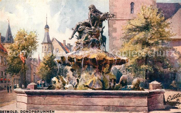 Detmold Donopbrunnen Kuenstlerkarte