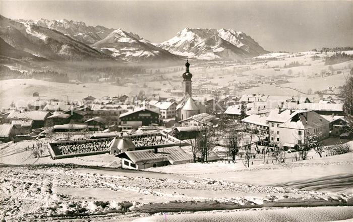 Reit Winkl Winterlandschaft Kaisergebirge