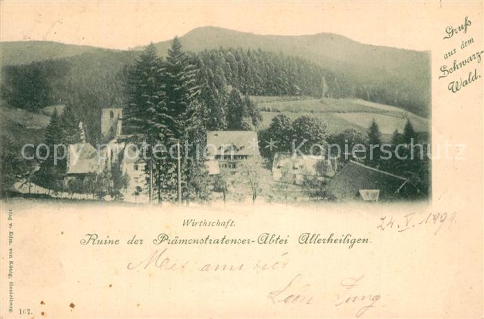 Allerheiligen Oppenau Ruine der Praemonstratenser Abtei