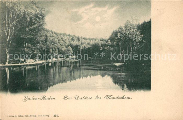 BADEN-BADEN BW Waldsee Mondschein