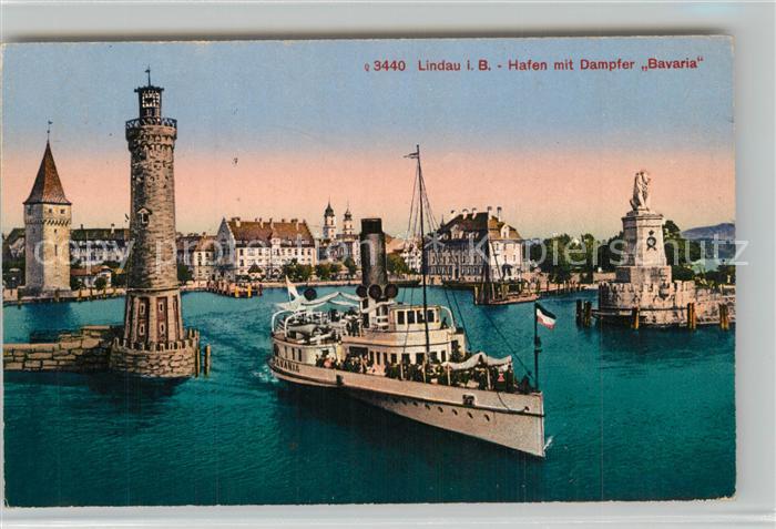 Lindau Bodensee Hafen Dampfer Bavaria