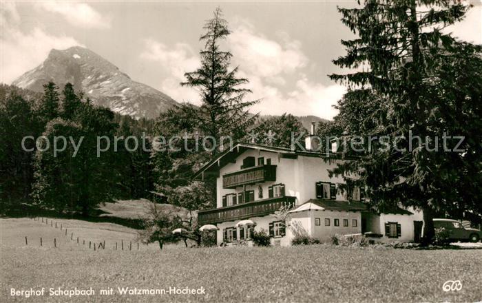 Schoenau Berchtesgaden Berghof Schapbach mit Watzmann Hocheck