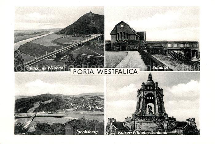 Porta Westfalica Wesertal Bahnhof Jacobsberg Kaiser Wilhelm Denkmal