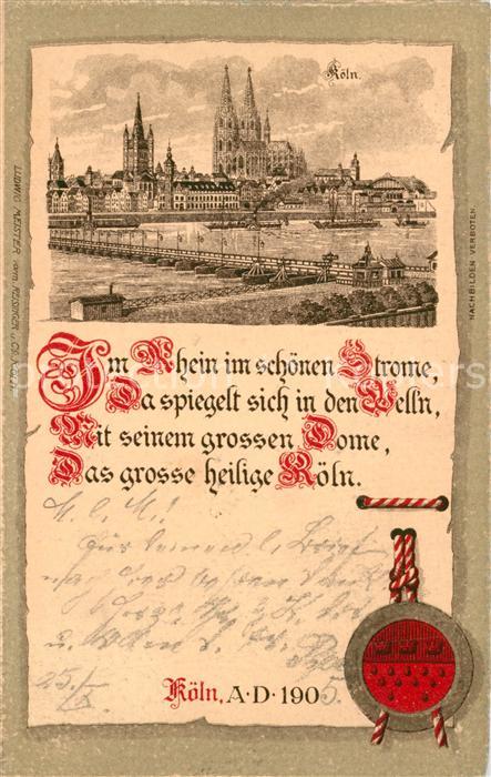 Koeln Rhein Koelner Dom Rheinpartie